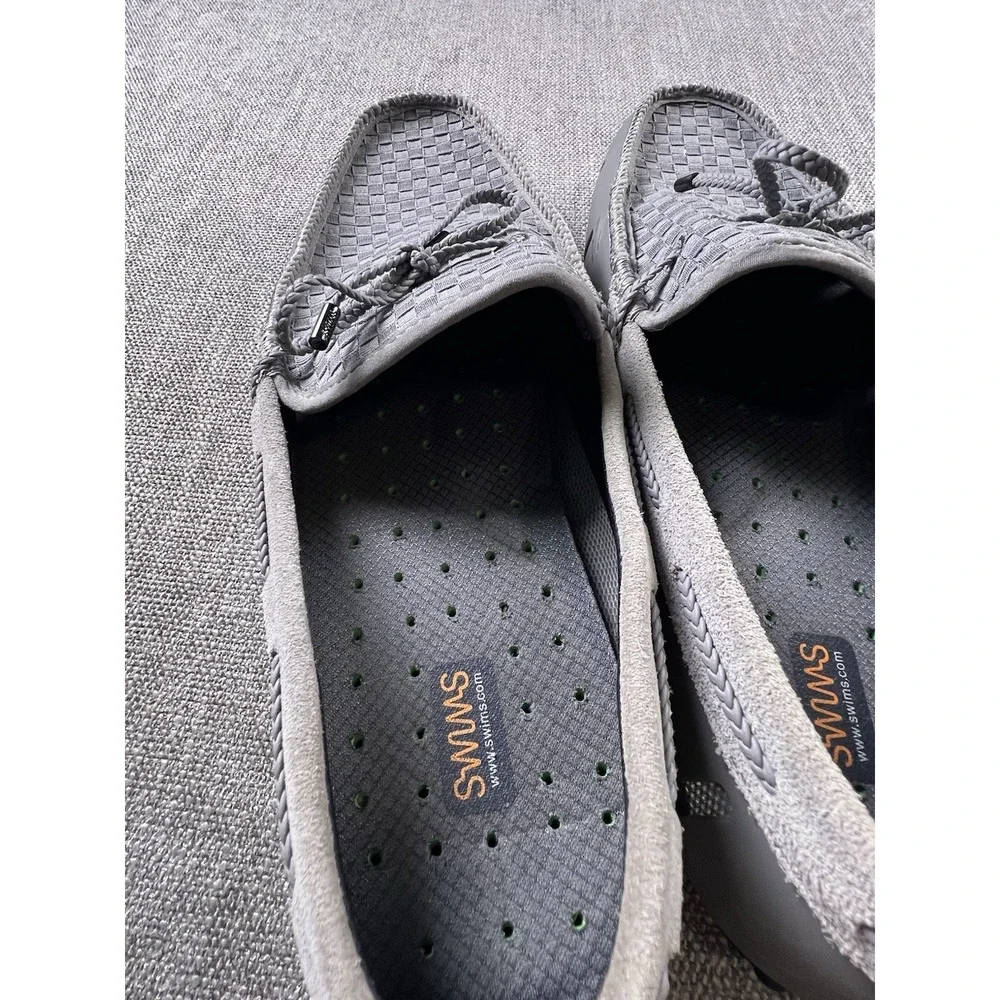 Swims Loafers Men's 13 Gray Woven Driving Casual Preppy Lightweight Shoes